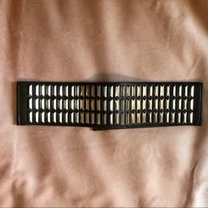 BCBG Silver Bar Waist Belt